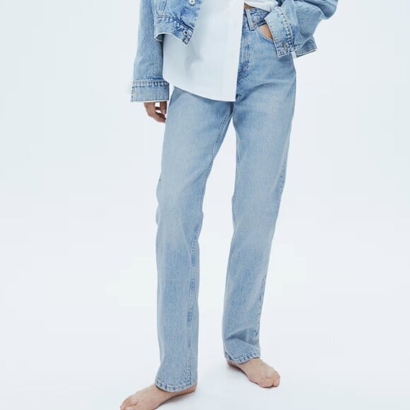 H&M Straight High Jeans 12 - Picture 1 of 5